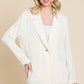 Culture Code One Button Long Sleeve Blazer with Pockets