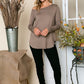 Solid Jersey One Shoulder Long Sleeve Top