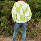 Multi Geo Checker Pullover Knit Sweater Top