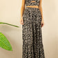 Twist Crop Top And Tiered Maxi Skirt Set