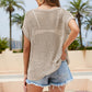 Double Take Openwork Round Neck Short Sleeve Knit Cover Up