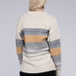 Multicolor Stripe V Neck Sweater