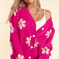 Haptics Full Size Daisy Floral Button Down Long Sleeve Cardigan