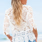 Women Bohemian Lace Crochet Half Sleeve Blouse