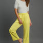 Umgee Drawstring Elastic Waist Wide Leg Pants