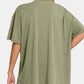 Zenana Drop Shoulder Oversized Front Pocket T-Shirt