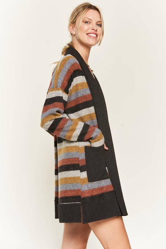 Multi Color Stripe Cardigan