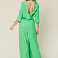 Double Take Full Size Half Sleeve Wide Leg Jumpsuit