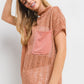 Ces Femme See Through Crochet Mock Neck Cover Up