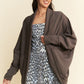 Davi & Dani Dolman Long Sleeve Open Front Jacket