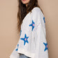 POL Long Sleeve Star Patch Sweater