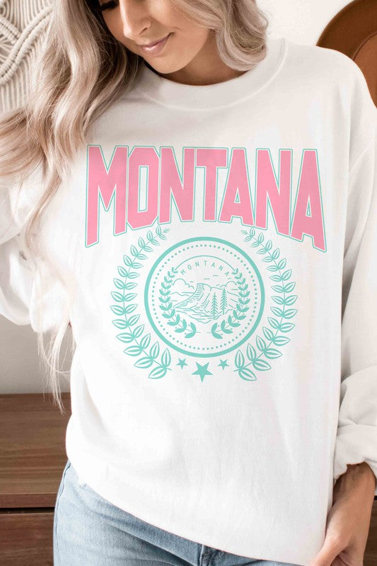 Montana State Wreath Graphic Sweatshirt