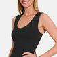 Zenana Cropped Padded Seamless Tank