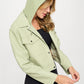 Coalition LA Snap Down Cropped Hooded Jacket