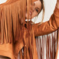 Suede studded fringe jacket PLUS JJO5009P