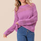 BiBi Openwork Long Sleeve Knit Top