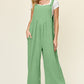 Double Take Full Size Texture Sleeveless Wide Leg Overall