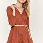 Solid Flare Shirt Dress Krd4190