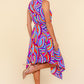 Haptics Full Size Mock Neck Sleeveless Printed Dress