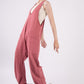 VERY J  Plunge Sleeveless Jumpsuit with Pockets