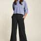 Davi & Dani Wide Leg Mid-Rise Pants