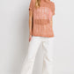 Ces Femme See Through Crochet Mock Neck Cover Up