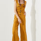 Plus Sleeveless Square Neck Button Ankle Jumpsuit