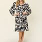 Double Take Full Size Printed Ruffle Hem Long Sleeve Dress