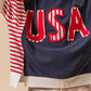 BiBi USA Letter Patchwork Contrast Short Sleeve T-Shirt