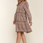 And The Why Full Size Washed Frayed Tiered Plaid Dress