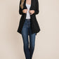 BOMBOM Open Front Long Sleeve Cardigan