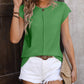 Rolled Cap Sleeve Round Neck Sweater Vest