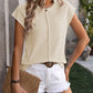 Rolled Cap Sleeve Round Neck Sweater Vest