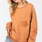 SAGE + FIG Star Patch Long Sleeve Sweatshirt