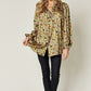 Double Take Full Size Printed Long Sleeve Blouse