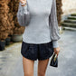 Women Long Sleeve Mock Neck TOP