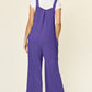 Double Take Full Size Texture Sleeveless Wide Leg Overall