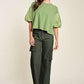 Davi & Dani Flap Pocket Mid Rise Cargo Pants