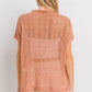 Ces Femme See Through Crochet Mock Neck Cover Up