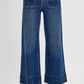 RISEN Elastic Band Wide Leg Jeans