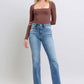 Judy Blue Full Size Wash Thermal Straight Jeans with Pockets