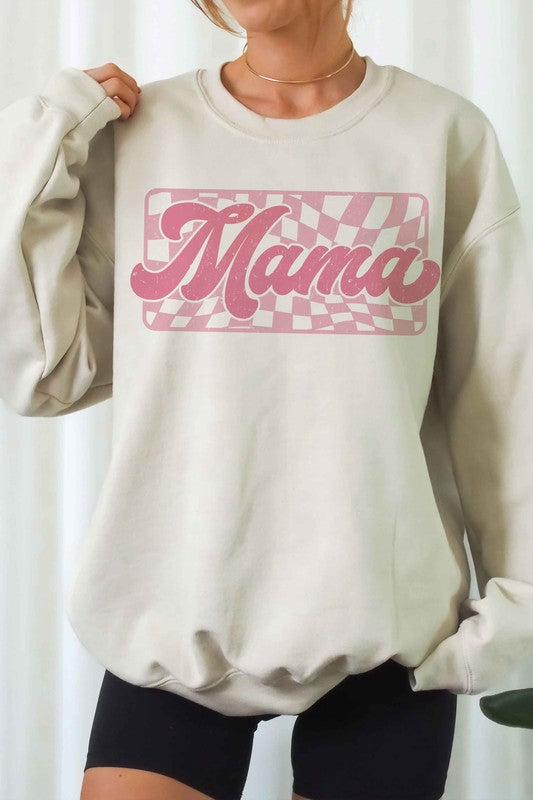 Checkered Mama Graphic Sweatshirt