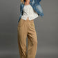 Umgee Elastic Waist Baggy Fit Pants with Pockets