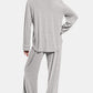 Zenana Button Down Long Sleeve Top and Pants Lounge Set