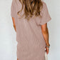 Round Neck Short Sleeve Mini Dress