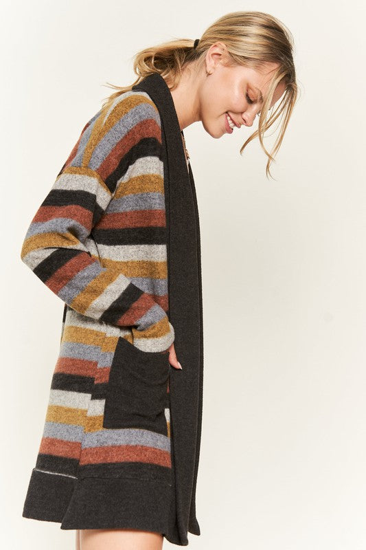 Multi Color Stripe Cardigan