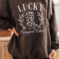 Lucky Cowgirl Boots  Graphic Plus Sweatshirt