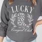 Lucky Cowgirl Boots  Graphic Plus Sweatshirt