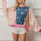 BiBi Stars and Stripes Round Neck Long Sleeve Top