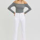 RISEN Full Size Tummy Control Elastic Band High Rise Crop Straight Jeans